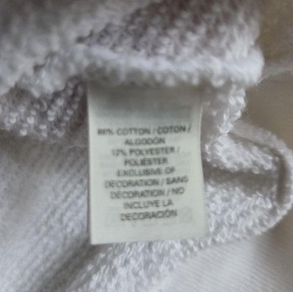 NEW WOMENS VICTORIA'S ANGEL LOGO WHITE COTTON MIX LONG SLEEVE LOUNGE TOP SMALL - Picture 6 of 6